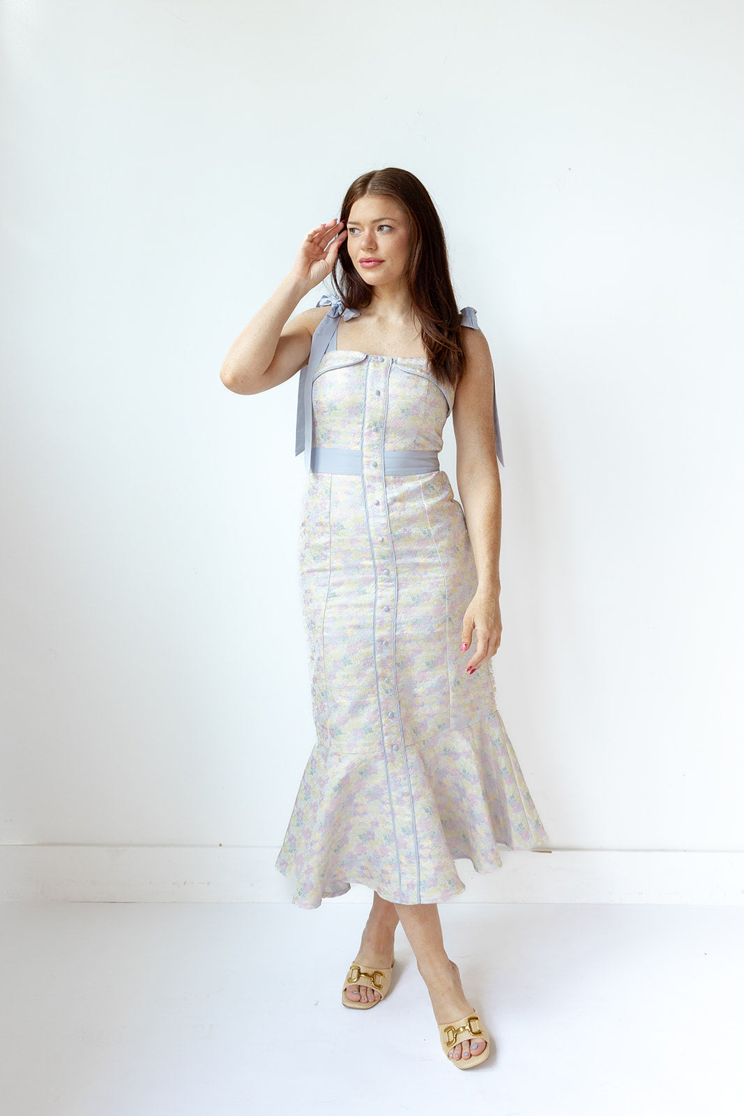 Moore-marjorie floral midi dress