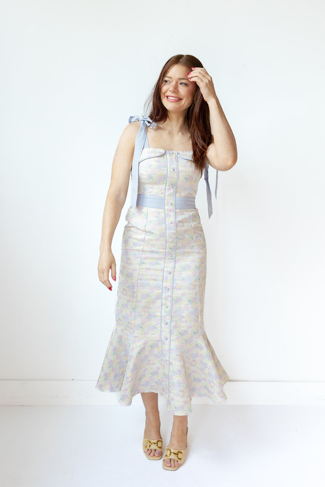 Moore-marjorie floral midi dress