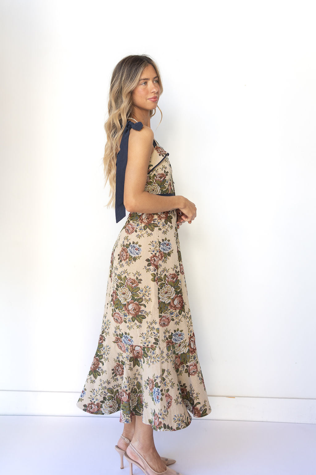 Moore-marjorie floral midi dress